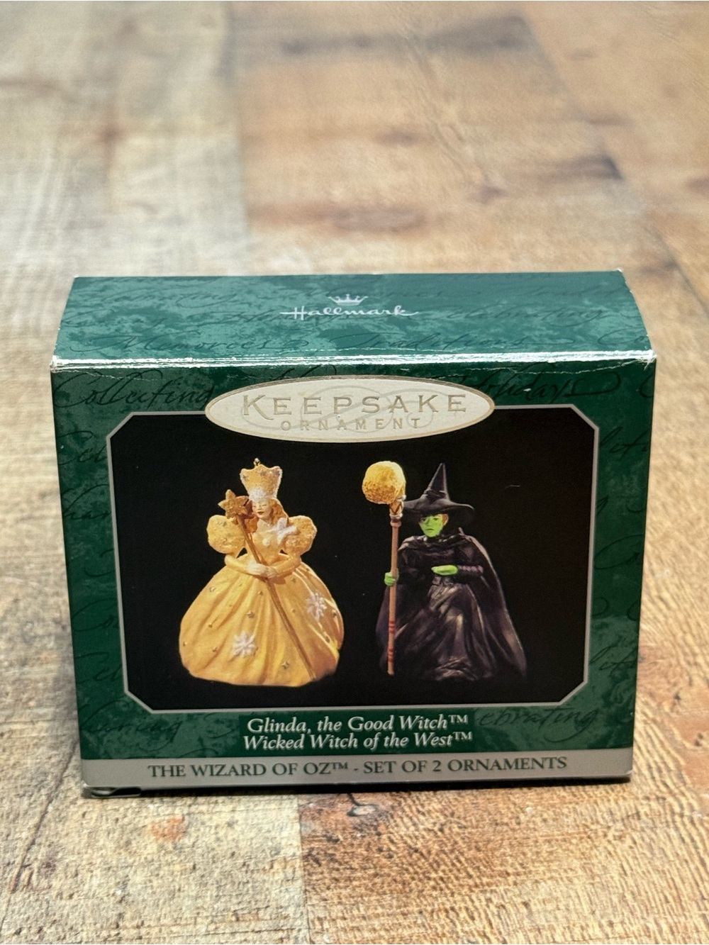 Hallmark Glinda Good Witch Wicked Witch of West Hallmark Mini 2" Ornaments 1997